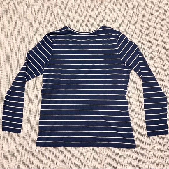 BANANA REPUBLIC FACTORY Women's Timeless Long-Sleeve Crew-Neck T-Shirt Size L - Picture 6 of 8